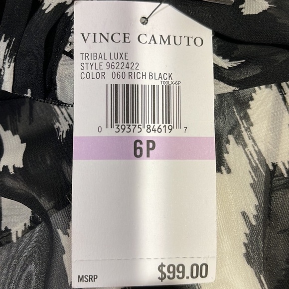 Vince Camuto Black and White Tribal Luxe Flowy Mini Skirt - NWT - Picture 6 of 8